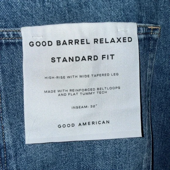 Good American Brand New Barrel Relaxed High Waisted Jeans - Picture 6 of 16